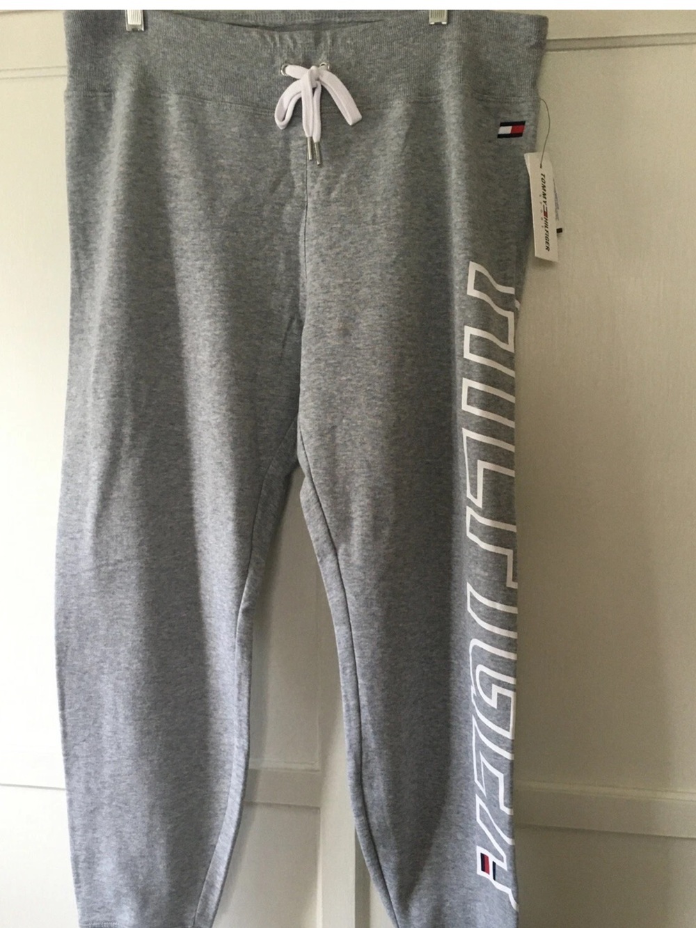 Tommy Hilfiger women jogger Fleece Pants Gray Size XL
